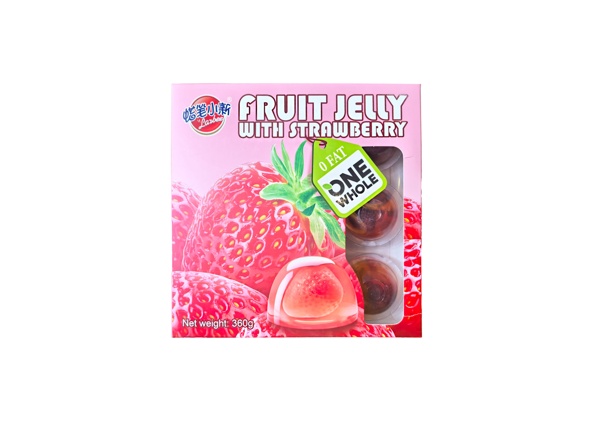 LarBee Fruit Jelly in Box Strawberry 360gx14boxes/case